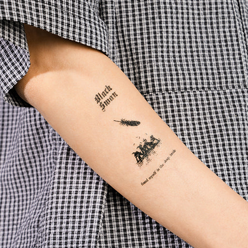 Tattoo tagged with: small, swan, pawelindulski, bicep, dotwork, animal,  tiny, bird, little, blackwork, medium size | inked-app.com